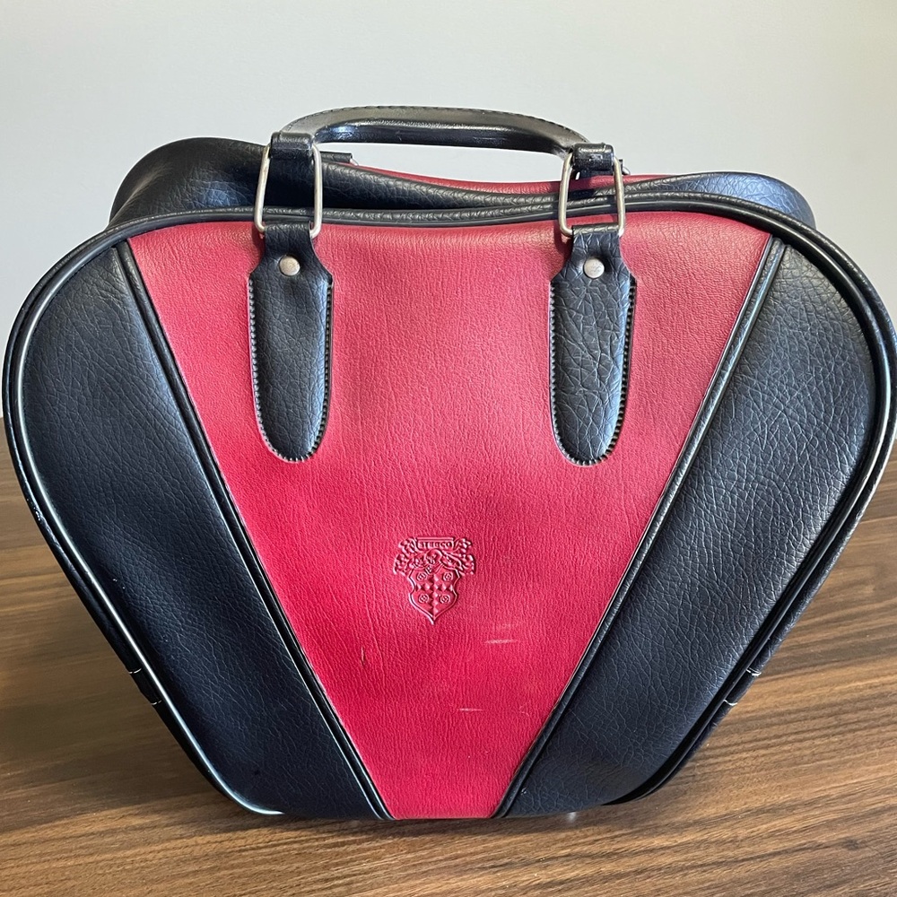 Vintage Red & Black Stebco Bowling Ball